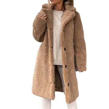 Vrouw Pluche Teddy Coat | Oversized Winterjas