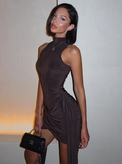 Midnight Turtleneck Dress