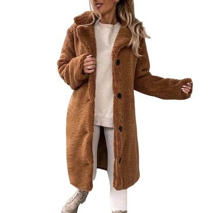 Vrouw Pluche Teddy Coat | Oversized Winterjas