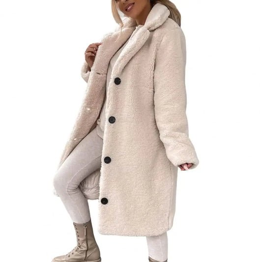 Vrouw Pluche Teddy Coat | Oversized Winterjas