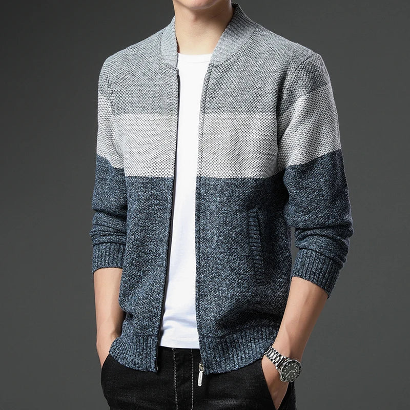 Heren Cardigan Gebreid Lange Mouw