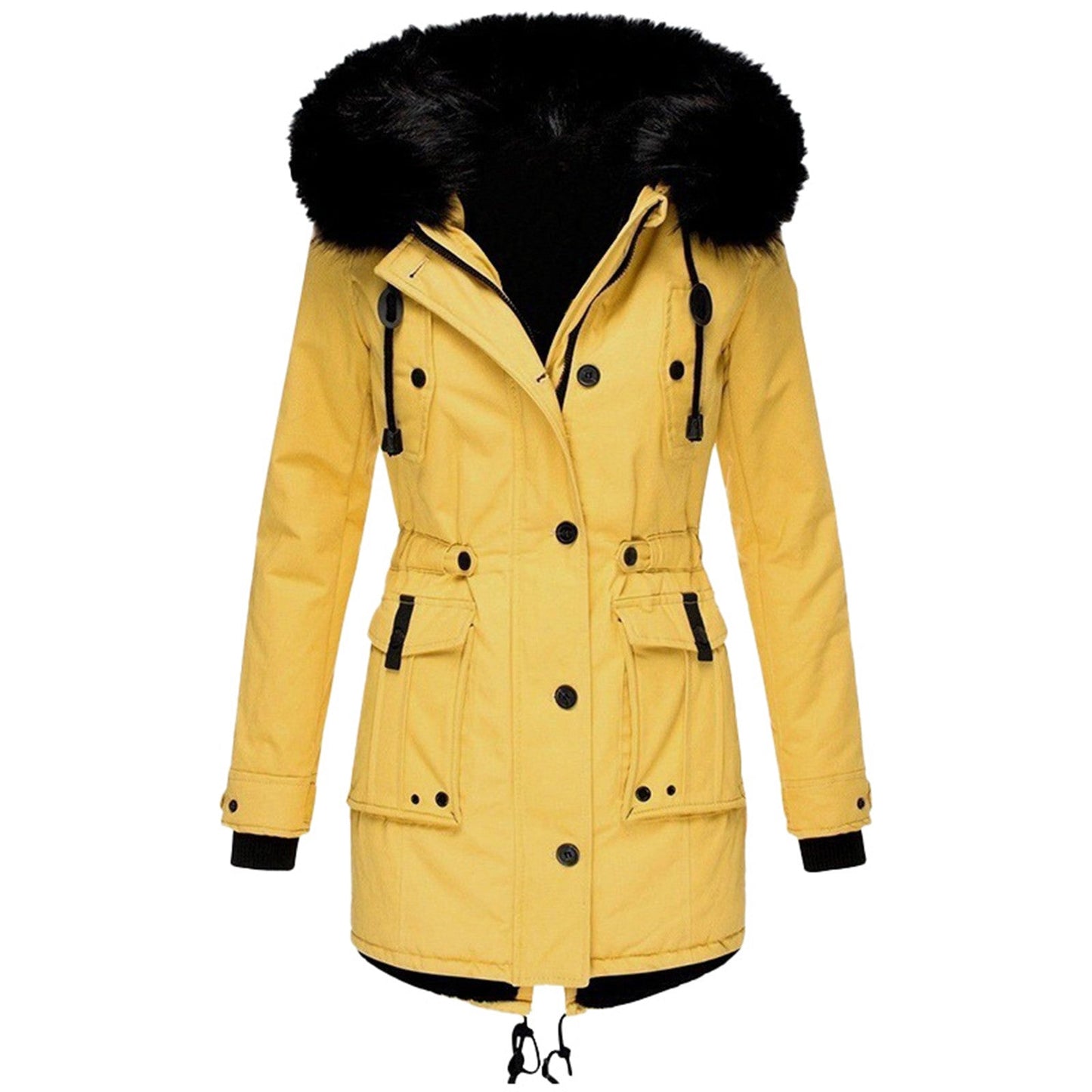 Dames Winterjas Met Capuchon | Lange Warme Jas