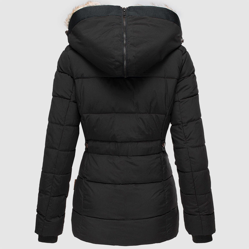 Dames Winterjas | Warme Jas met Capuchon en Bontkraag
