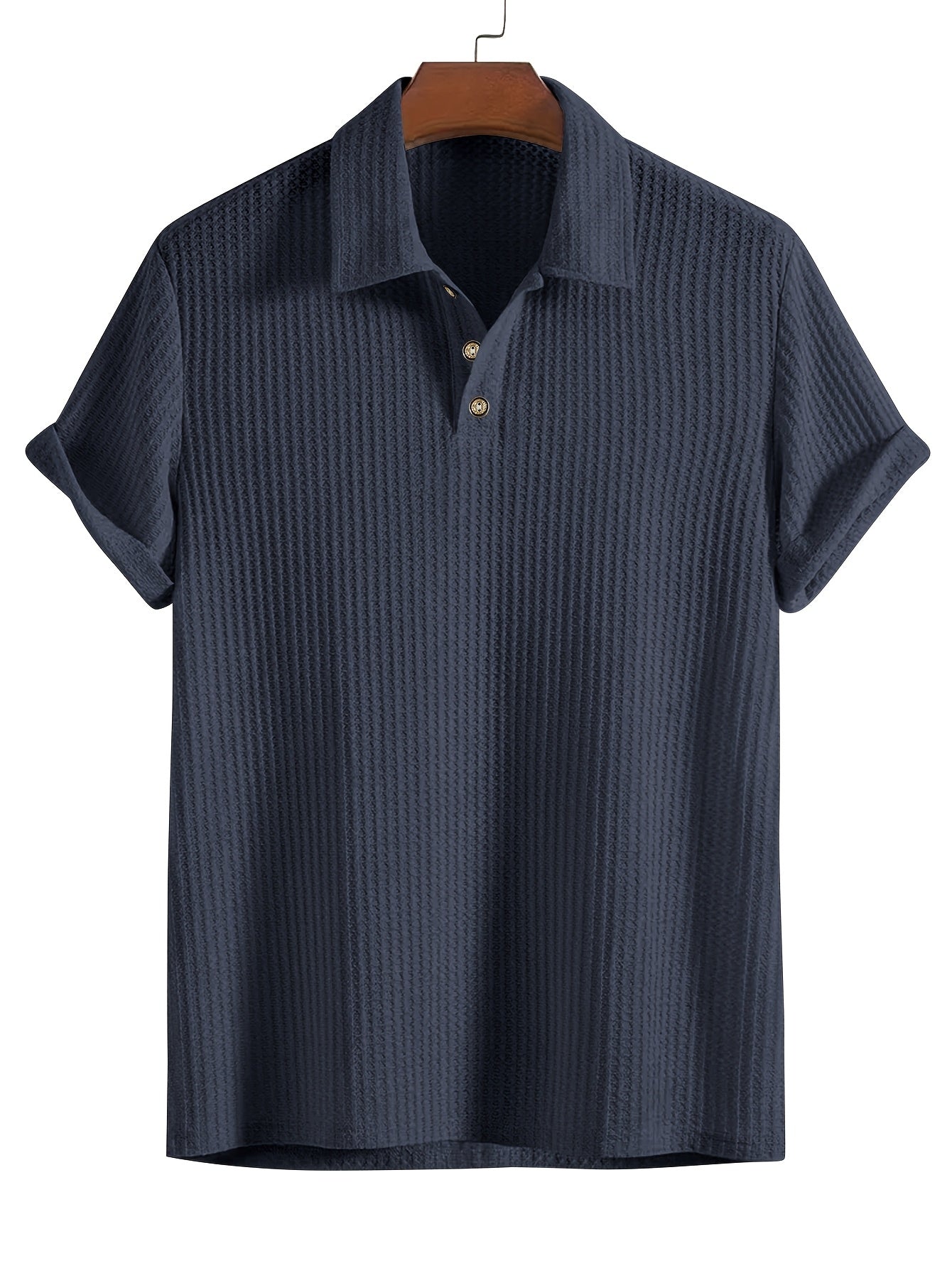 2025 Nieuw Casual Sportshirt Heren Korte Mouwen Hoogwaardig Zomer Effen Kleur Top T-shirt Halflange Mouwen Veelzijdig voor Golf, Vissen, Basketbal, Kamperen, Fitness Zwemmen en Strand met Omkeerbare Kraag