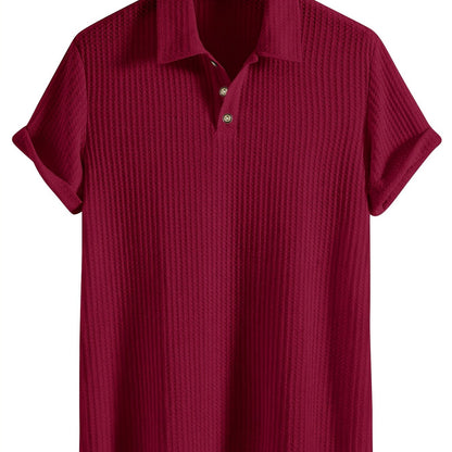 2025 Nieuw Casual Sportshirt Heren Korte Mouwen Hoogwaardig Zomer Effen Kleur Top T-shirt Halflange Mouwen Veelzijdig voor Golf, Vissen, Basketbal, Kamperen, Fitness Zwemmen en Strand met Omkeerbare Kraag