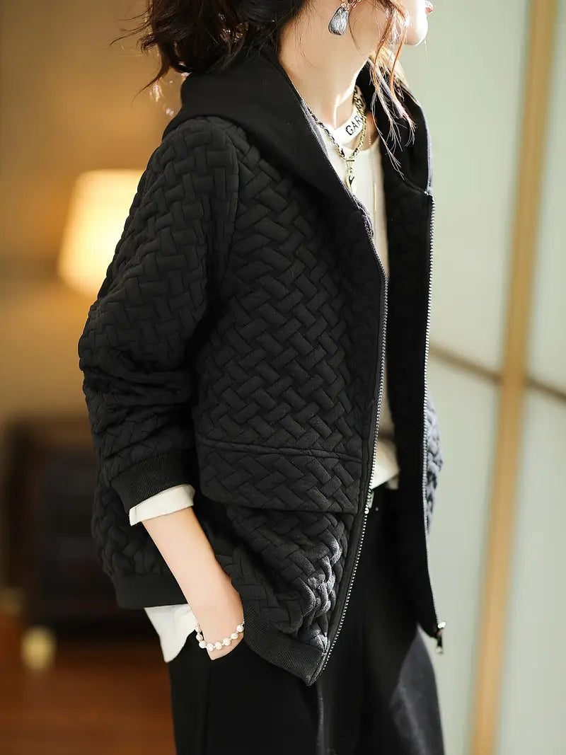 Dames Hoodie met Rits | Gewatteerd