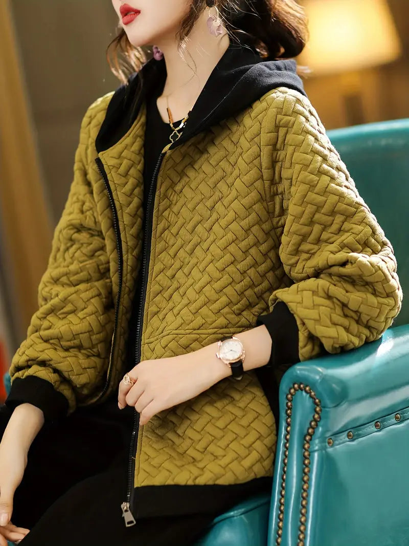 Dames Hoodie met Rits | Gewatteerd