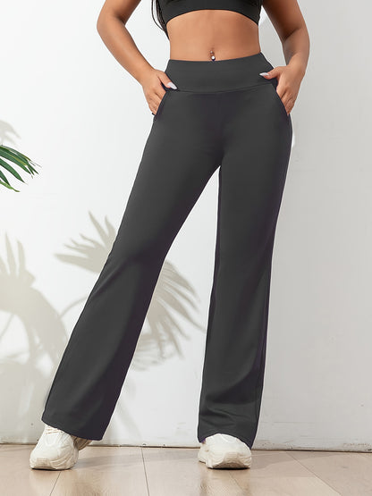 Effen gekleurde casual yogabroek