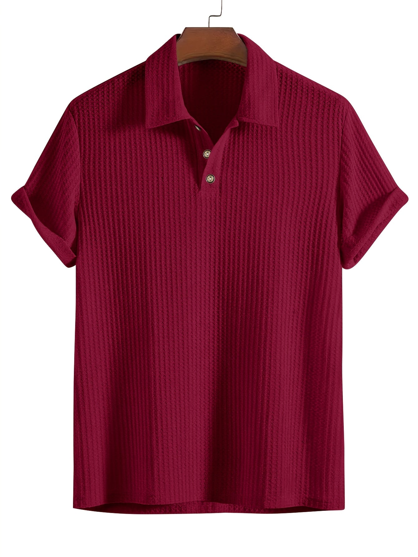 2025 Nieuw Casual Sportshirt Heren Korte Mouwen Hoogwaardig Zomer Effen Kleur Top T-shirt Halflange Mouwen Veelzijdig voor Golf, Vissen, Basketbal, Kamperen, Fitness Zwemmen en Strand met Omkeerbare Kraag