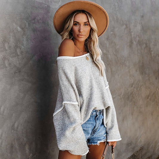 Dames Oversized Gebreide Trui