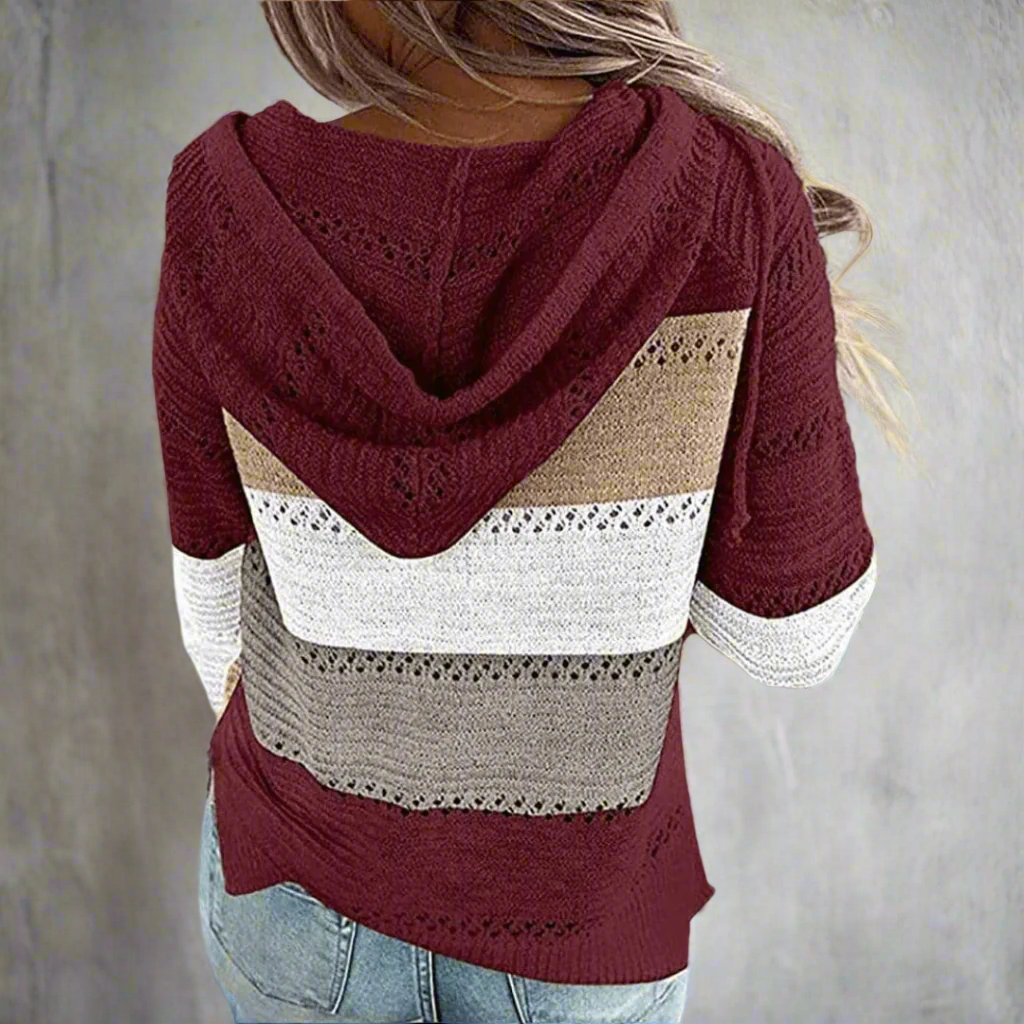 Dames Gebreide Patchwork Trui