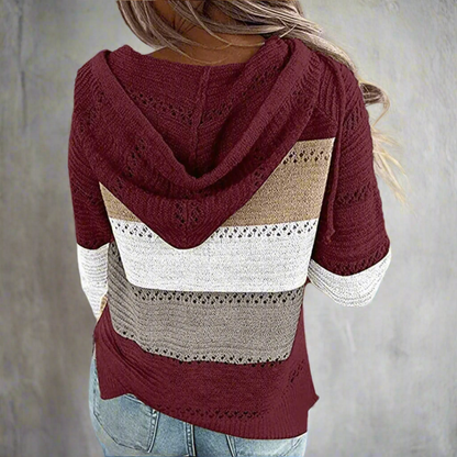 Dames Gebreide Patchwork Trui