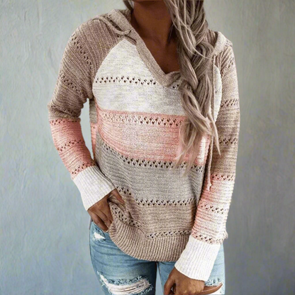 Dames Gebreide Patchwork Trui