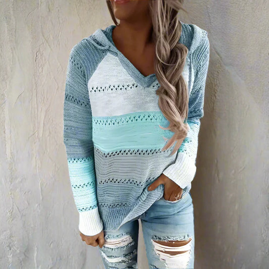 Dames Gebreide Patchwork Trui