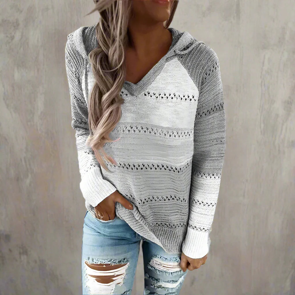 Dames Gebreide Patchwork Trui