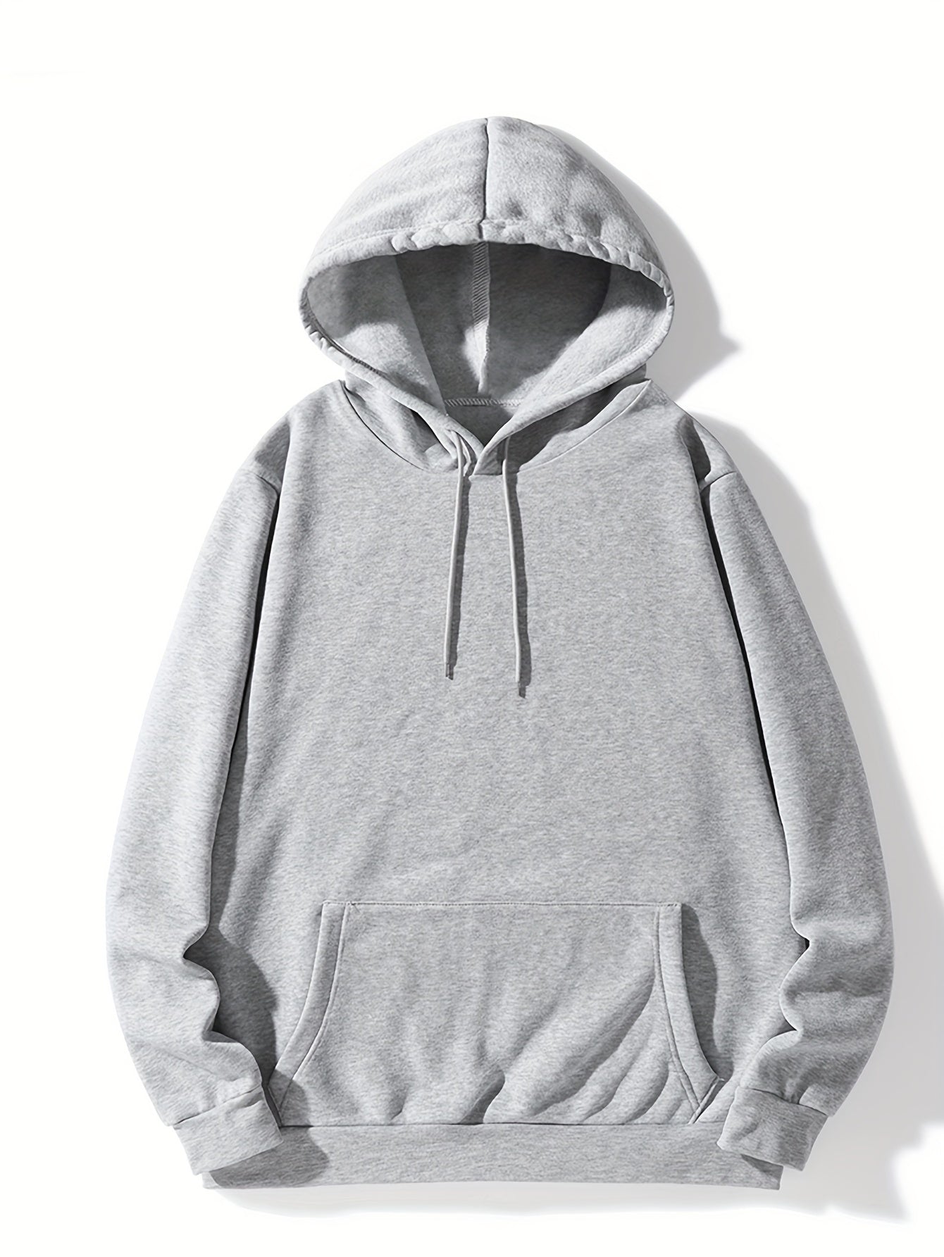 Mannen Hoodies, Effen Kleur Hoodie, Casual Heren Pullover Hoodie Met Kangoeroezak Voor Lente Herfst, Als Geschenken, Coquette Stijl
