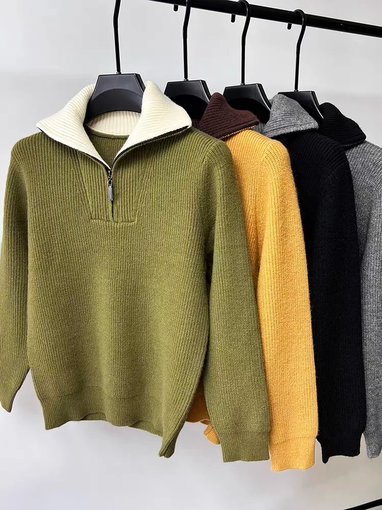 Mannen Fleecejack | ¼-rits Straight Fit