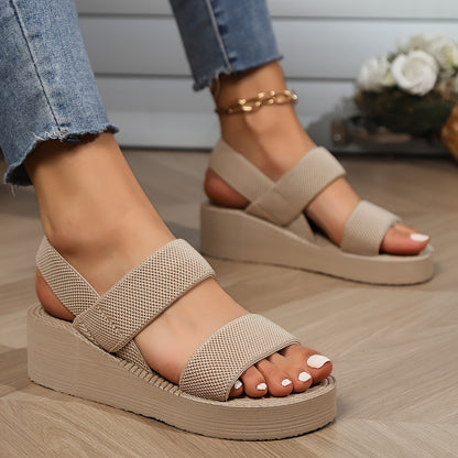 SoleLuxe | Beige Platform Sandalen
