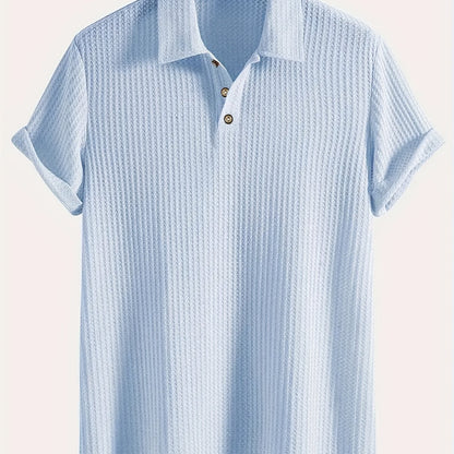2025 Nieuw Casual Sportshirt Heren Korte Mouwen Hoogwaardig Zomer Effen Kleur Top T-shirt Halflange Mouwen Veelzijdig voor Golf, Vissen, Basketbal, Kamperen, Fitness Zwemmen en Strand met Omkeerbare Kraag