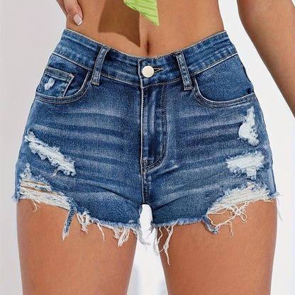 Ripped Rebel Denim Shorts