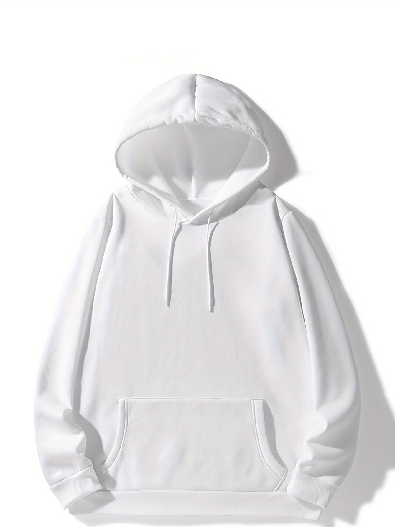 Mannen Hoodies, Effen Kleur Hoodie, Casual Heren Pullover Hoodie Met Kangoeroezak Voor Lente Herfst, Als Geschenken, Coquette Stijl