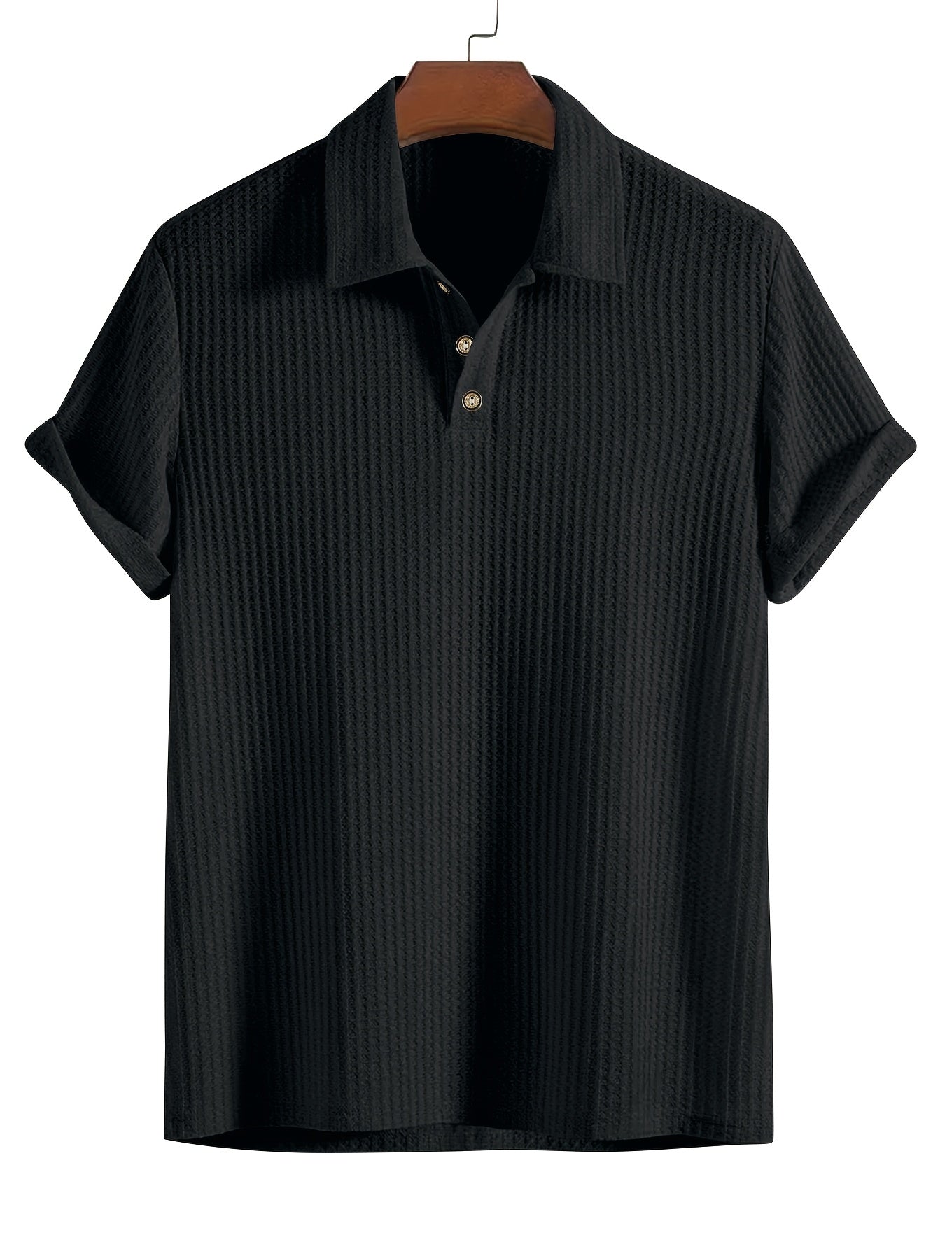 2025 Nieuw Casual Sportshirt Heren Korte Mouwen Hoogwaardig Zomer Effen Kleur Top T-shirt Halflange Mouwen Veelzijdig voor Golf, Vissen, Basketbal, Kamperen, Fitness Zwemmen en Strand met Omkeerbare Kraag