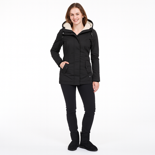 Dames winterjas lang | waterdicht met capuchon