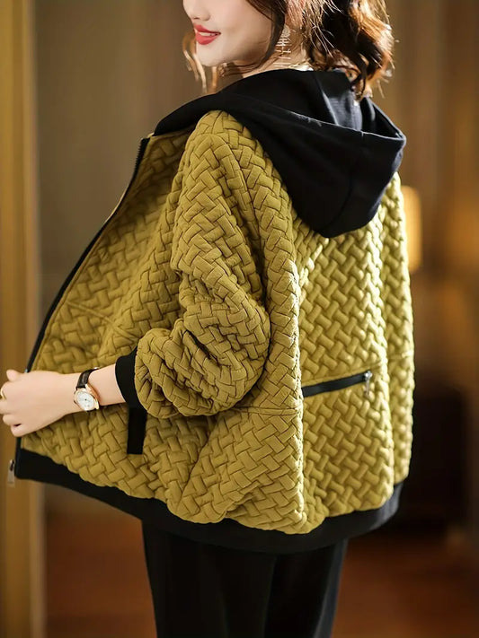 Dames Hoodie met Rits | Gewatteerd