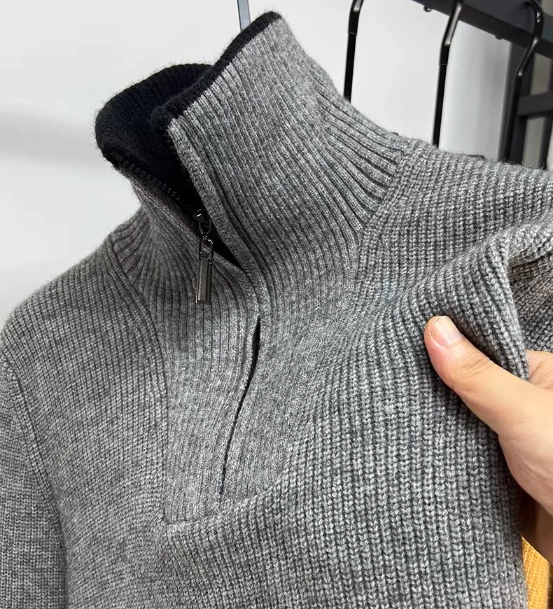 Mannen Fleecejack | ¼-rits Straight Fit