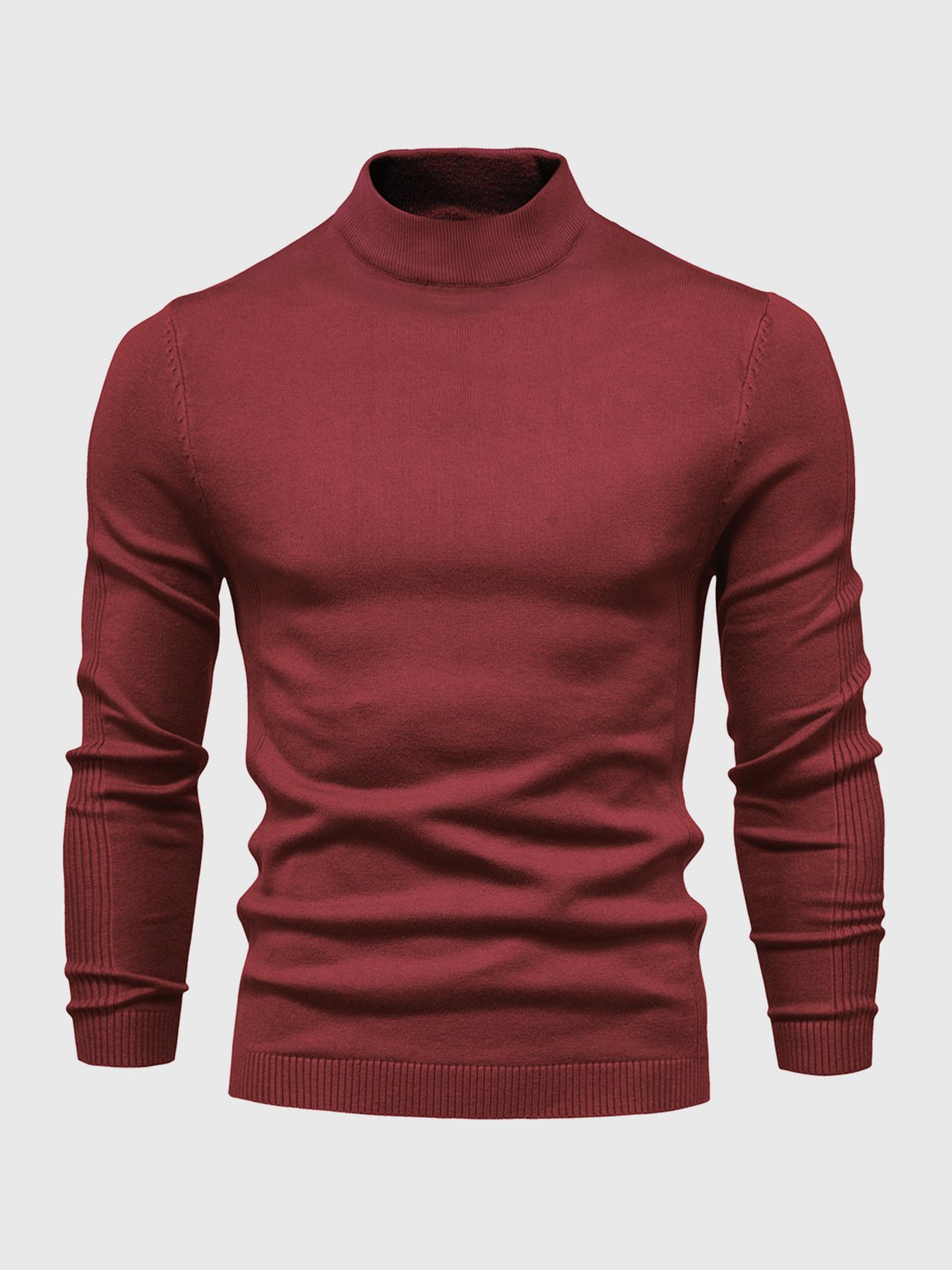 Heren Coltrui Slim Fit Gebreid