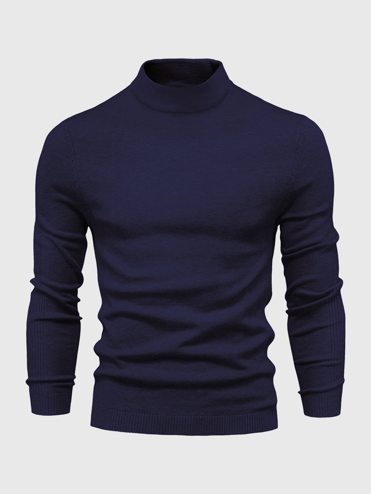Heren Coltrui Slim Fit Gebreid